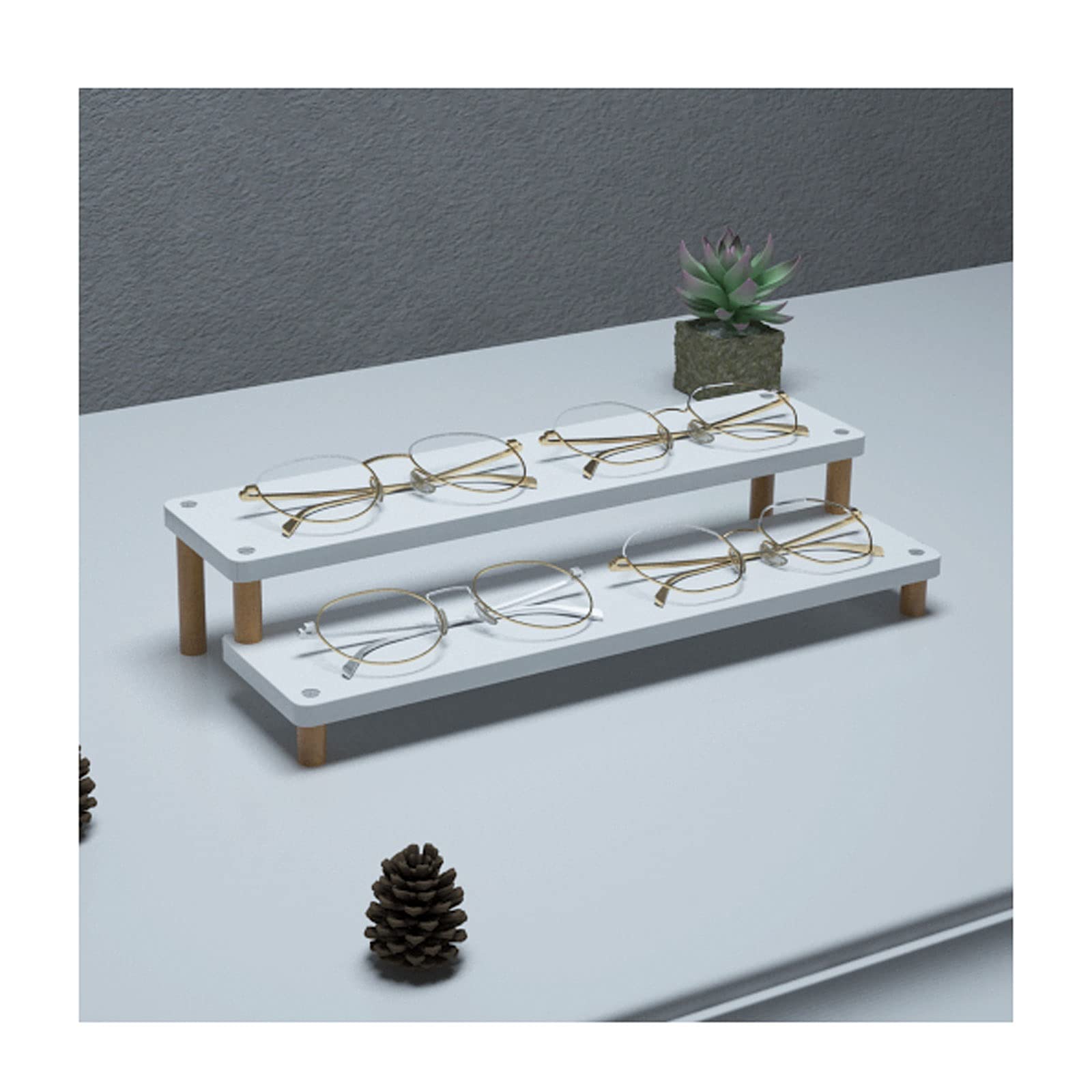 Brillenhalte Brillenständer aus Holz, Sonnenbrillen-Organizer, Ständer, Sonnenbrillenhalter, Sonnenbrillenständer, weißes Holz-Display, Brillenständer Brillenständer (Size : Small)