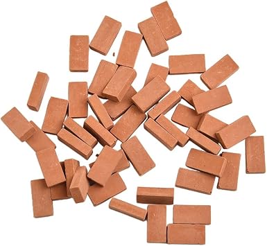 Miniature Brick Set 50Pcs for Diorama Landscape BuildBlue Bricks
