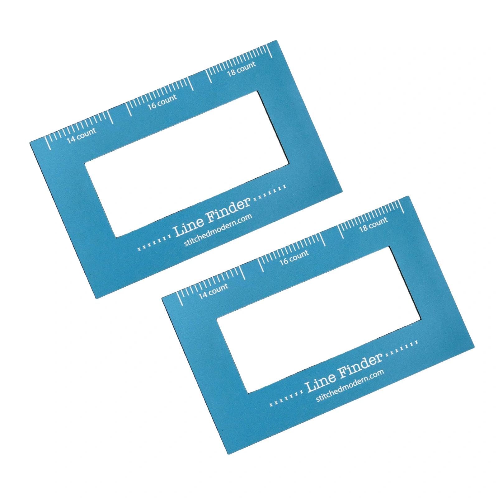 2 Pack Cross Stitch Magnetic Line Finder, Magnetic Sewing Positioning Tool for Embroidery Hobbyists, Knitting Pattern Holder, Sewing Templates Embroidery Aid Ruler with Scale for Beginners & Pros