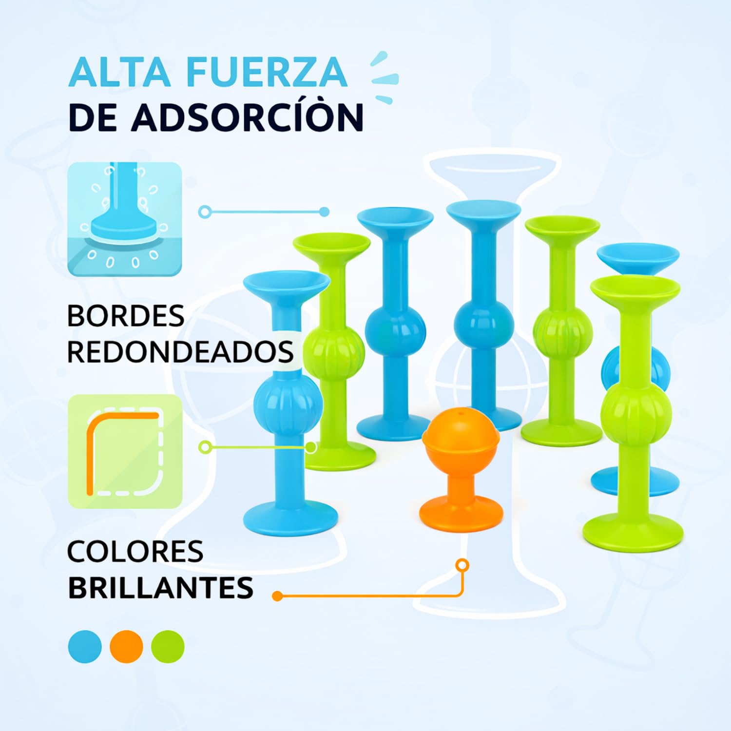 TIENDA EURASIA Juego de Dardos con Ventosa 9 Piezas Dardos de Silicona sin Látex Multicolor