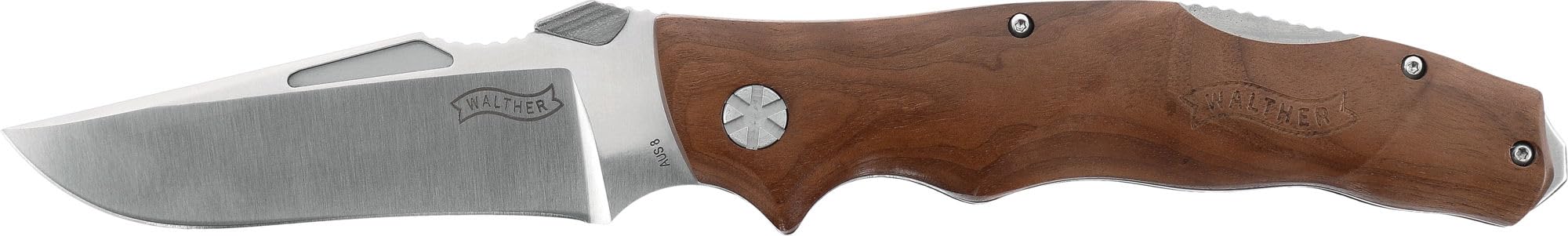 Walther Adventure Folder Wood - Coltello da sopravvivenza estremamente affilato e robusto, Legno, multicolore, m