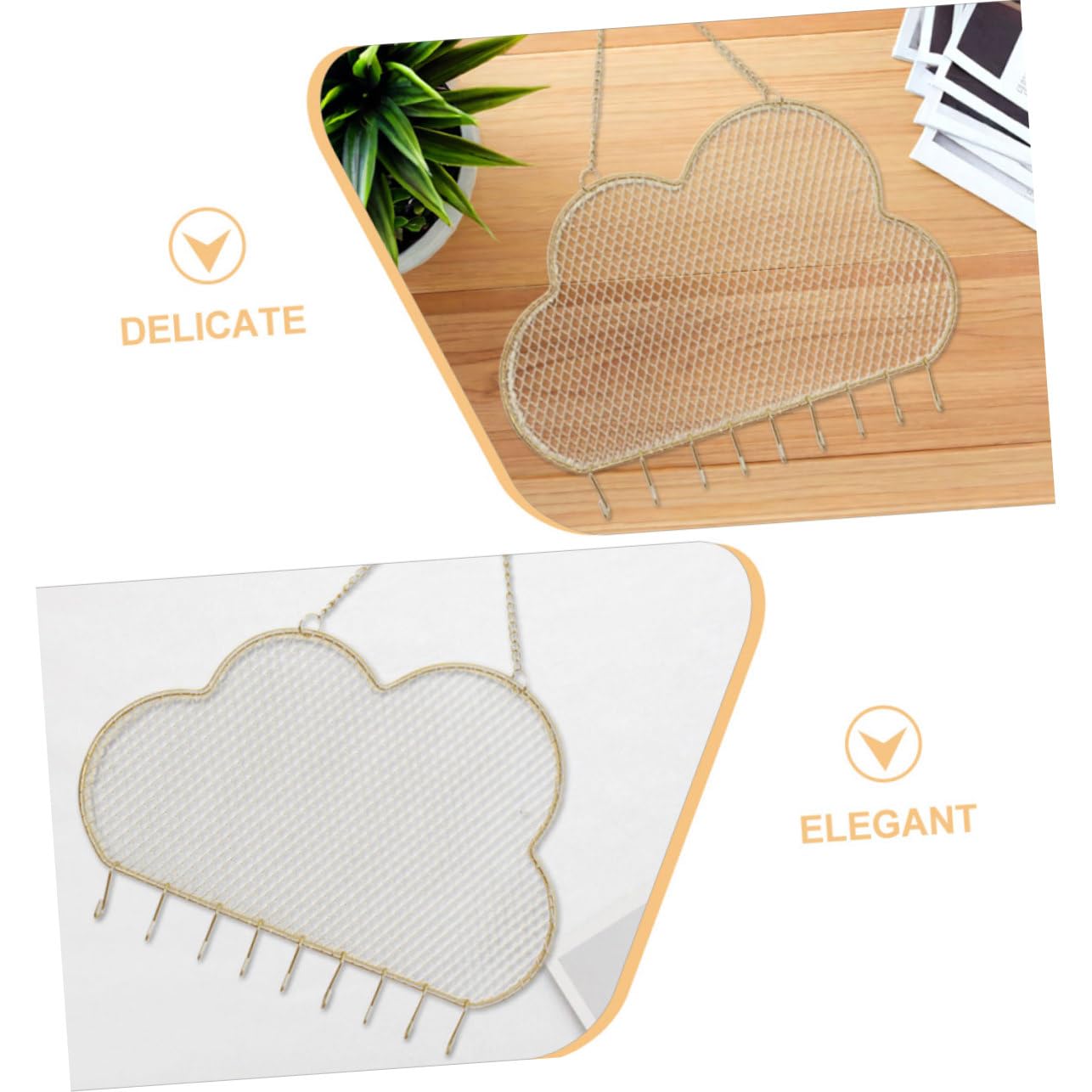 Gatuida 2 Stück Wandmontierter Ohrring organizer mit Gitter design Platzsparender Schmuckhalter zum Hängen für Schlafzimmer und Badezimmer Kompakter Schmuckdisplay für Übersichtliche