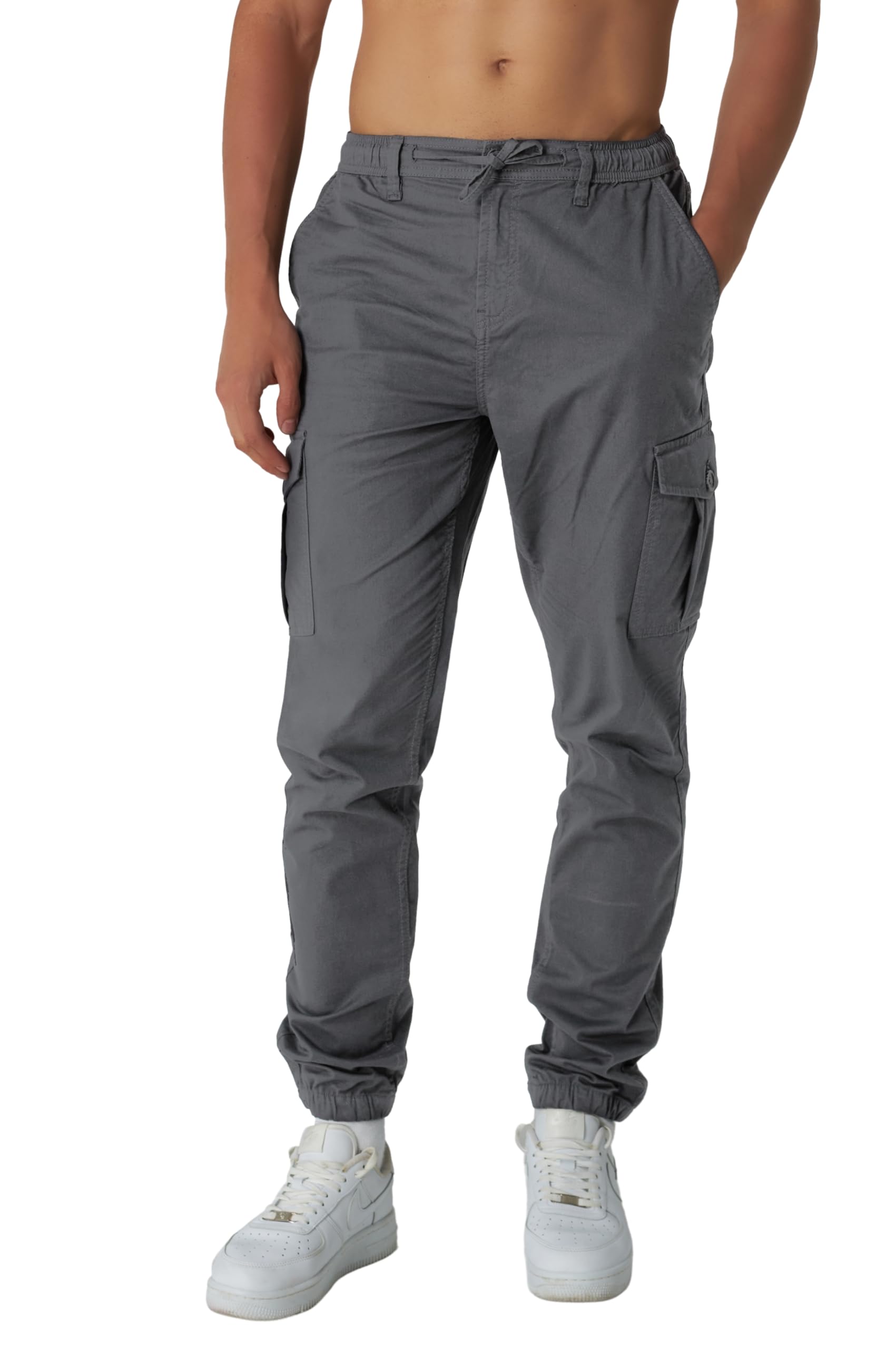 Smith & Solo Cargohose Herren – Chino Hose Cargo Hosen Stretch, Arbeitshosen Baggy Baumwolle, Activewear für Herren mit Taschen Kordelzug