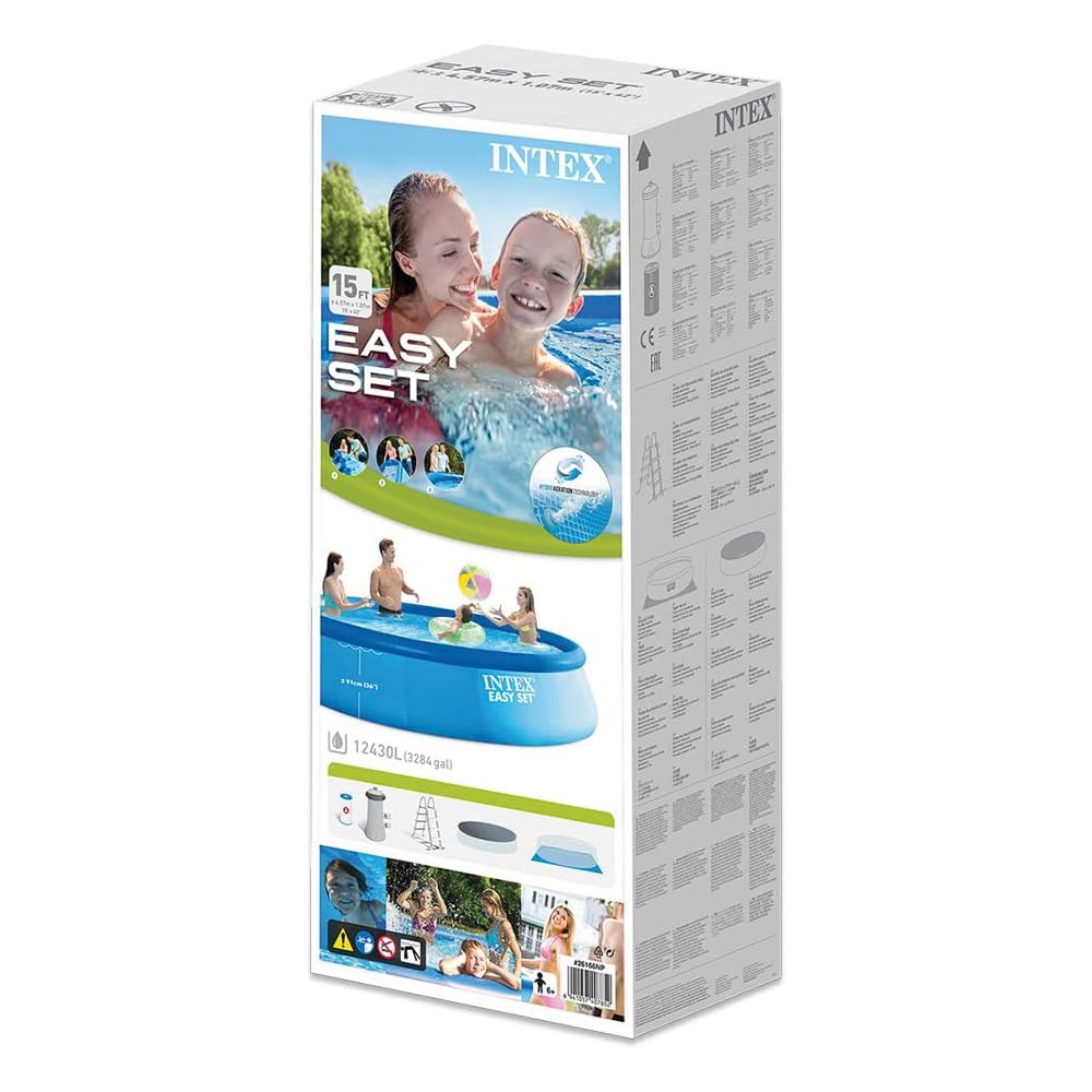 Intex 28166-PISCINA Easy Set 457X107CM Set Completo 12430L