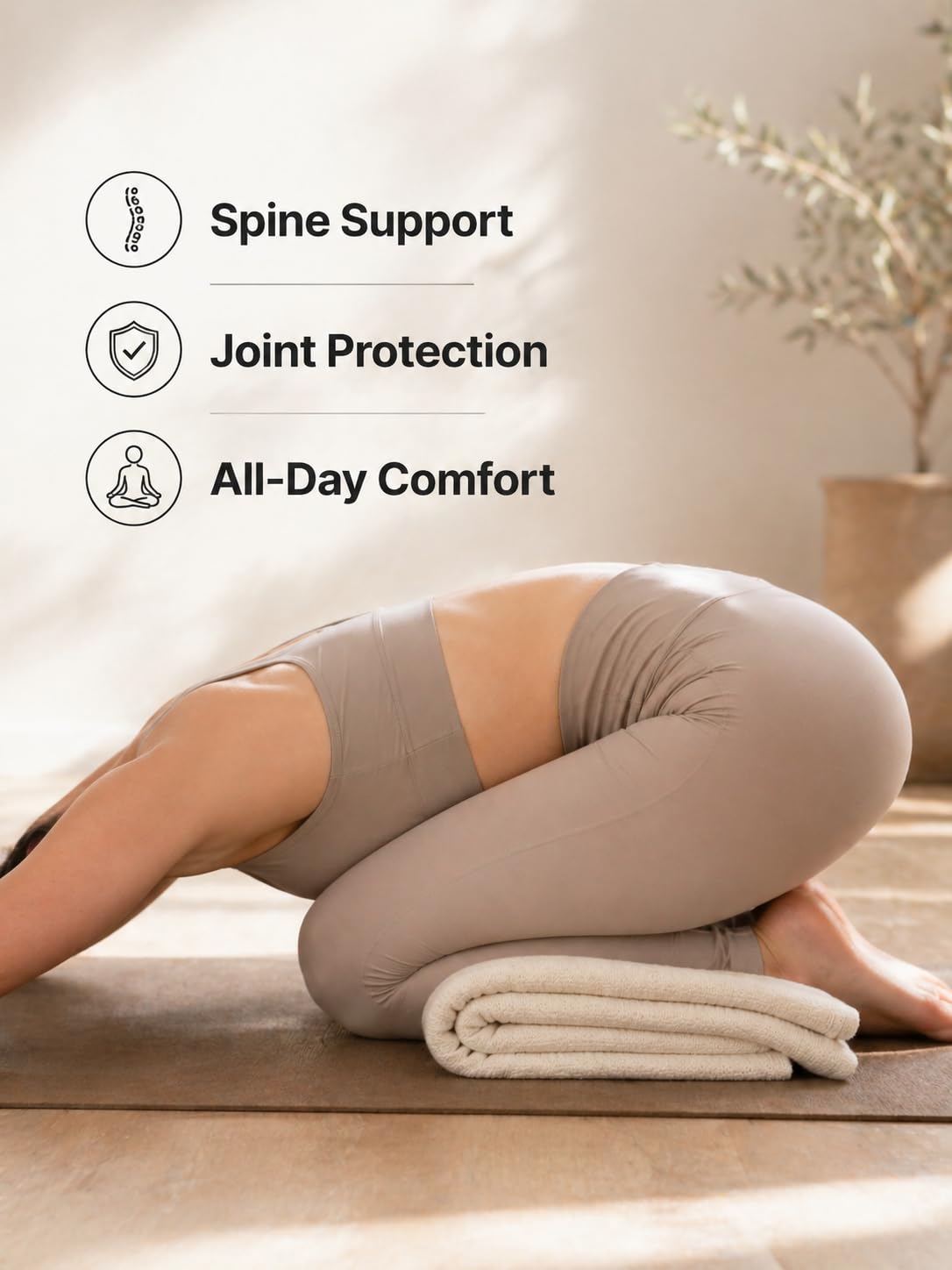Hana YOG Iyengar Yoga Blanket 100% Cotton Handwoven | Thick Support Blanket for Restorative Yoga, Meditation & Therapy | Soft, Durable & Machine Washable | Off-White | Eco-Friendly 1