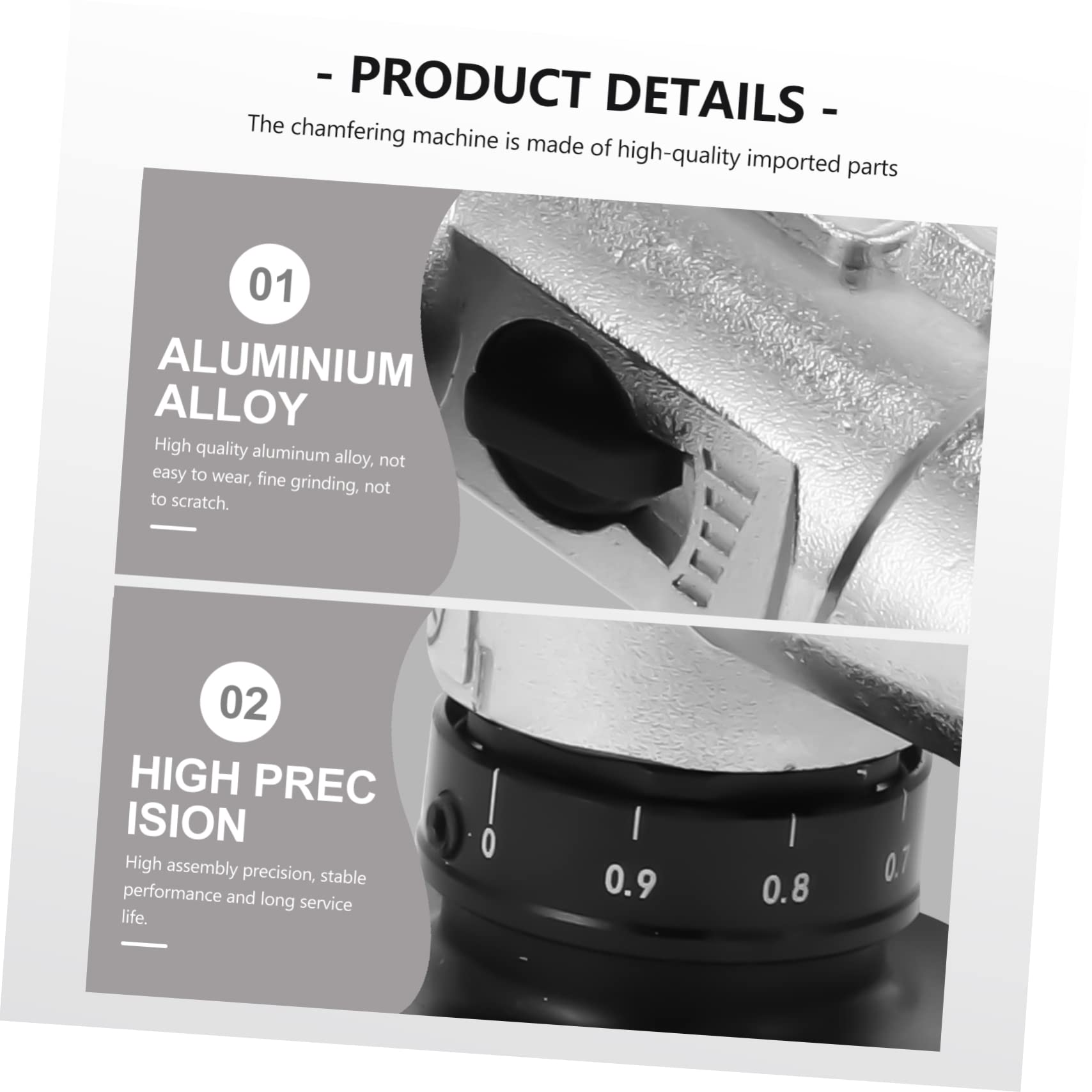 DOITOOL Mini Biseladora Neumática de Alto Rendimiento para Materiales Metálicos Profundidad Ajustable 0.1-0.9 Mm