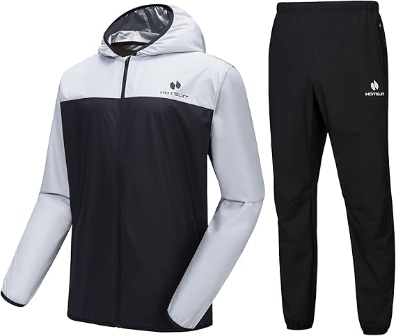 HOTSUIT Sauna Suit for Men Sweat Suits Gym Workout Exercise Sauna Jacket Pant Full Body