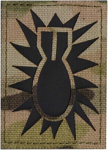 Miniatura 9 de Parche reflectante de bandera de Estados UnidosEOD para eliminación de artillería explosiva, parches militares, insignias tácticas bordadas de moral