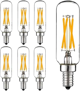 LiteHistory LED Bulb Dimmable 6W Equal Warm White 2700K T6 T25 E12 Candelabra Bulb 60 watt for Chandeliers,Ceiling Fan,Pendant,Wall sconces AC120V 600LM e12 Light Bulb 6Pack