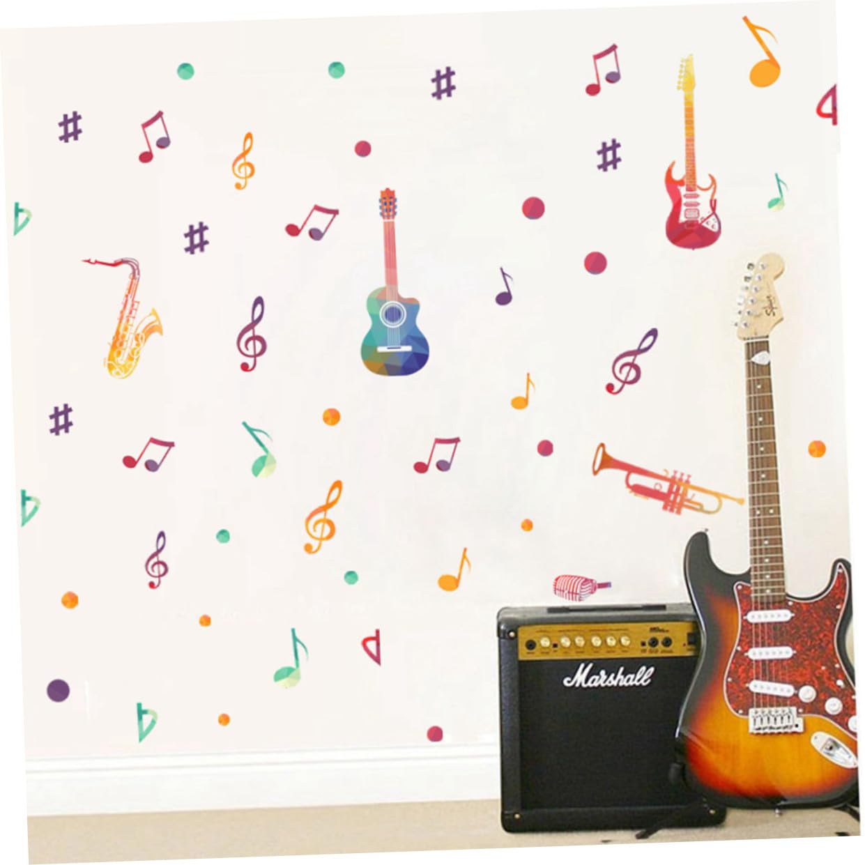 Hemobllo 3 Ensembles Autocollants Décoratifs De Note De Musique Adhésif Mural Stickers Mural Room Decoration Autocollants Muraux Créatifs Pour Autocollant Mural Créatif 4 Pièces * 3