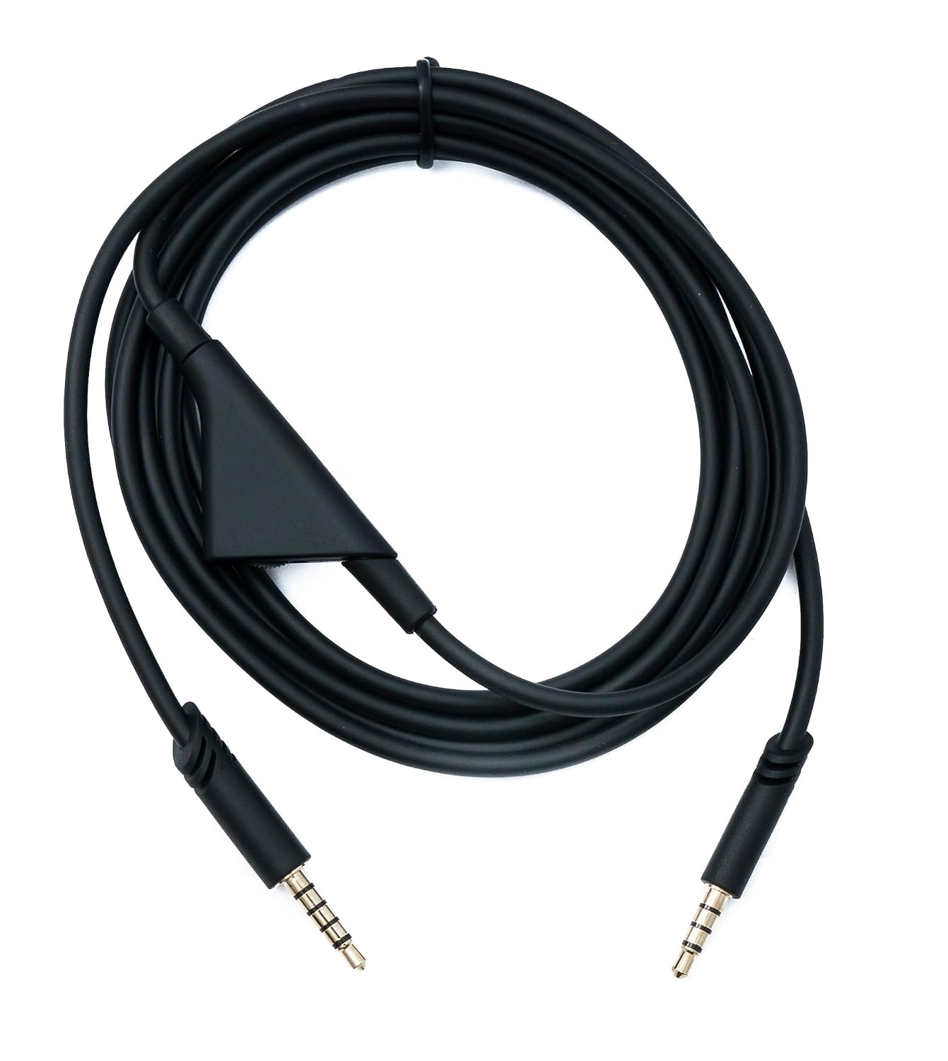 System-S Audio Jack Cable 3.5 mm TRRS to TRS Plug Black 2 m | Volume control, AUX adapter
