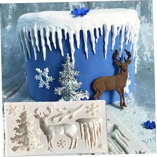 Miniatura 6 de Molde de silicona para pastel de árbol de Navidad, moldes de caramelo de chocolate, galletas, pastelería, galletas, herramientas para pasteles