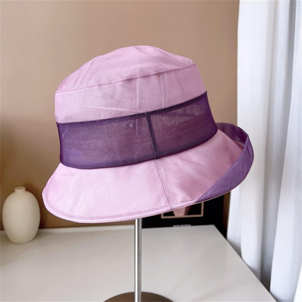 MZDM Embroidered Silk Fisherman's Hat Women's Summer Sunscreen Silk Hat Front Roll Sun Hat (Color : D, Size : 56-58cm) : Clothing, Shoes & Jewelry