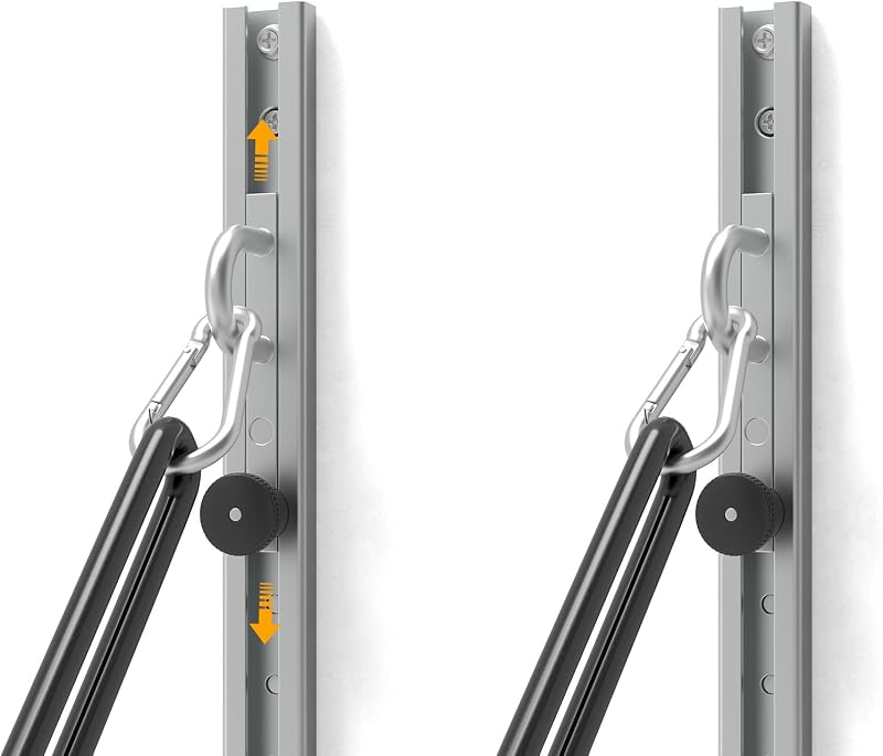 Wall-Mounted Anchor Fitness System - Adjustable, Multi-Functional, Space Saving Home Gym Solution for Strength Training,Adjustable Workout Wall Anchor System