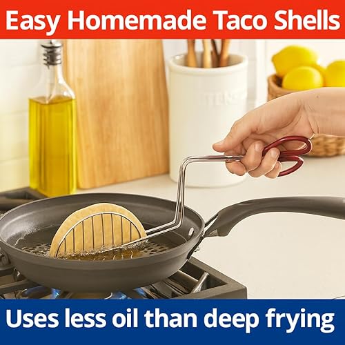 Miniatura 2 de HIC Kitchen Taco Shell Tong, acero, para hacer cáscaras caseras de tacos