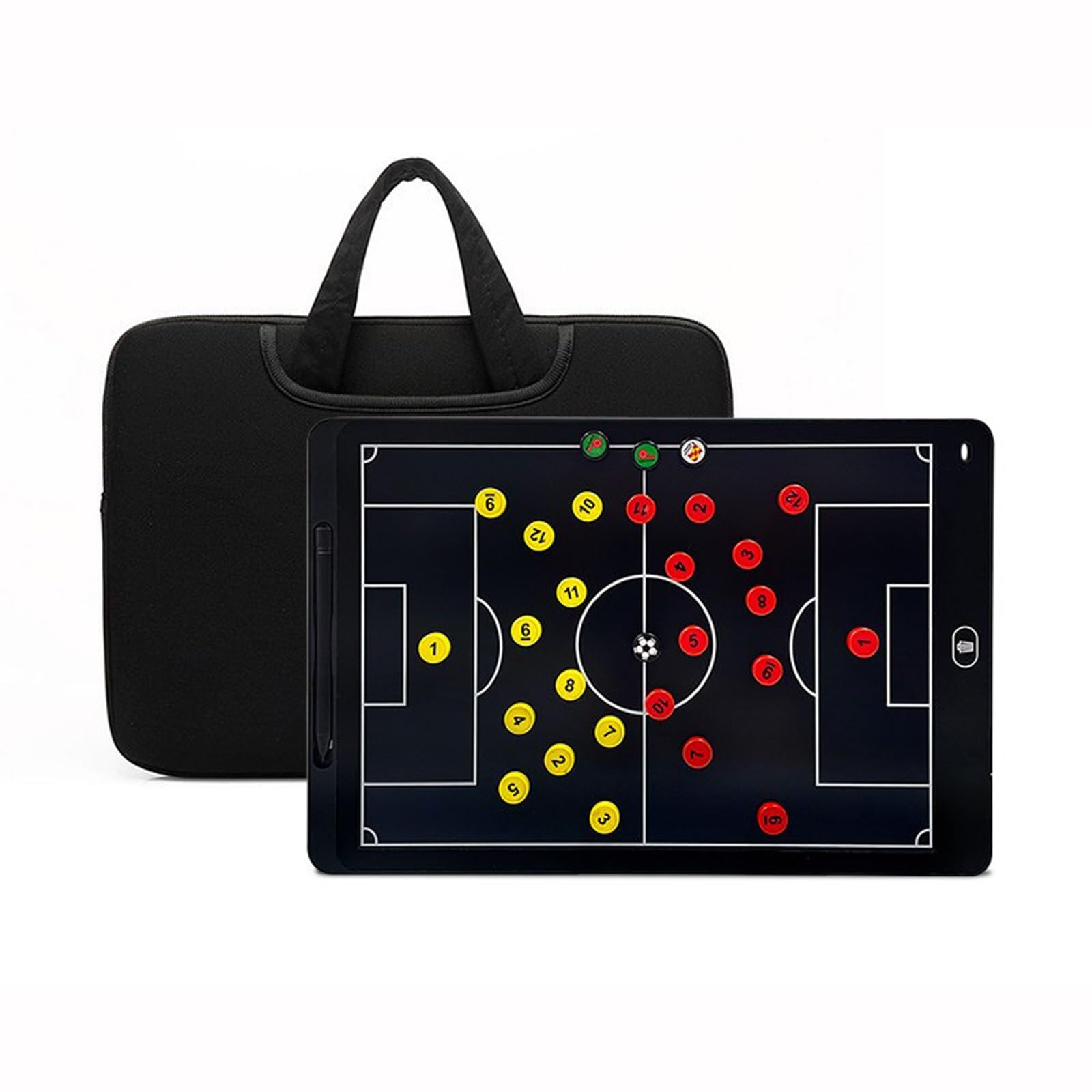 Lavagna Tattica Elettronica per Calcio, Lavagna Strategica LCD per il Calcio, Cancellazione e Blocco con un Solo Tocco, Include Penna Stilo