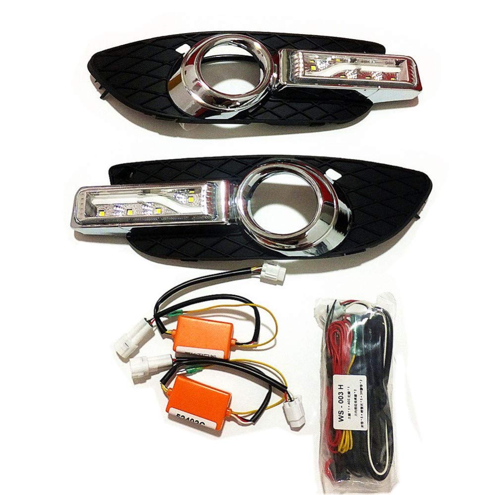 Luces diurnas LED DRL-M-Lancer-2008, 6000K Parachoques delantero LED DRL con guía de luz