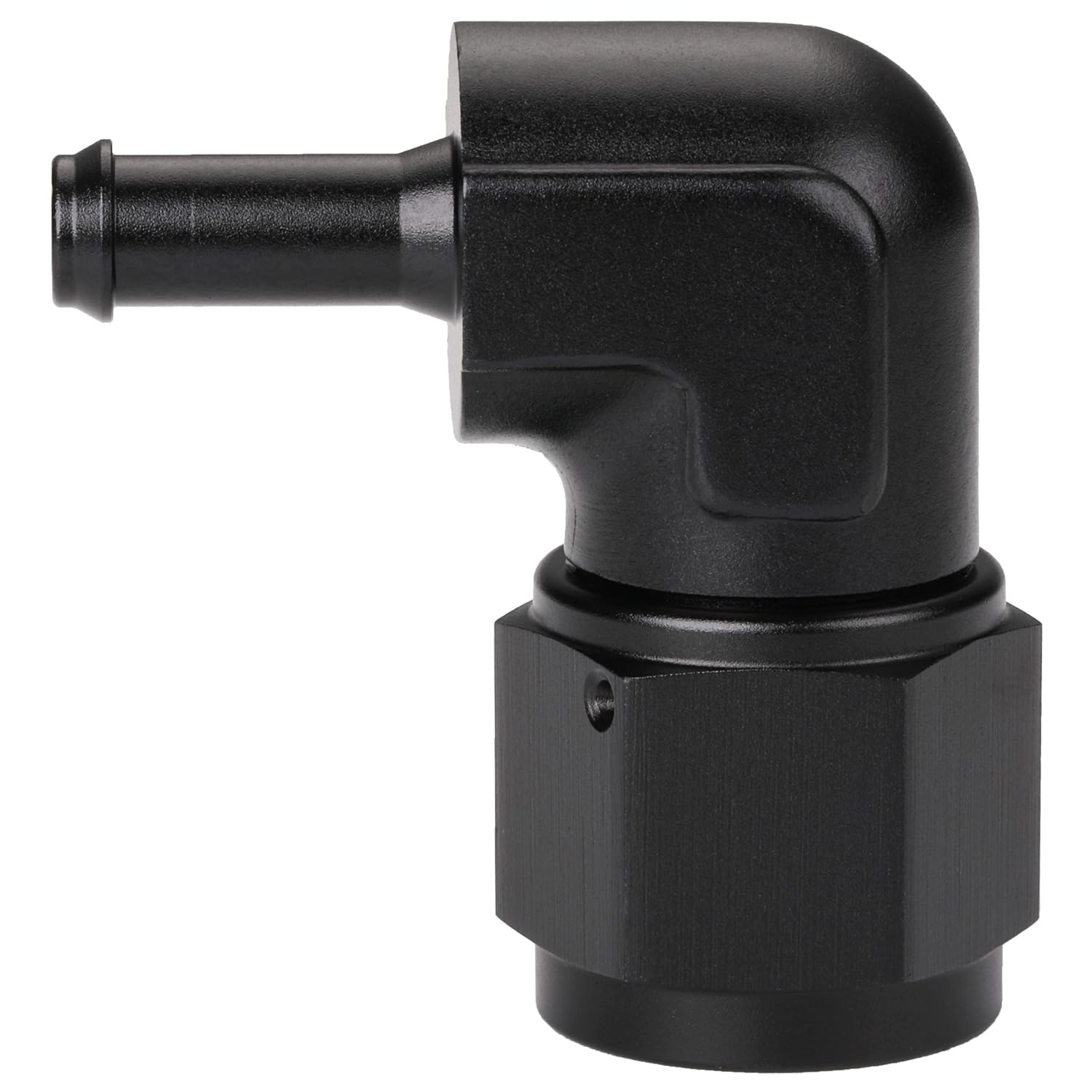 Podavelle 10AN Female to 5/16 Barb 90 Degree Hose Fitting Adapter Swivel Aluminum Black