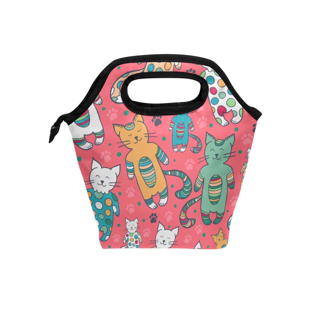 Lonchera Borsa Termica Per Pranzo A Forma Di Gatto Nero - Isolata, Impermeabile, Anti-perdite, Grande Capacità, Con Targhetta Nome, Per Scuola, Ufficio E Picnic, Ragazzi E Ragazze - 4