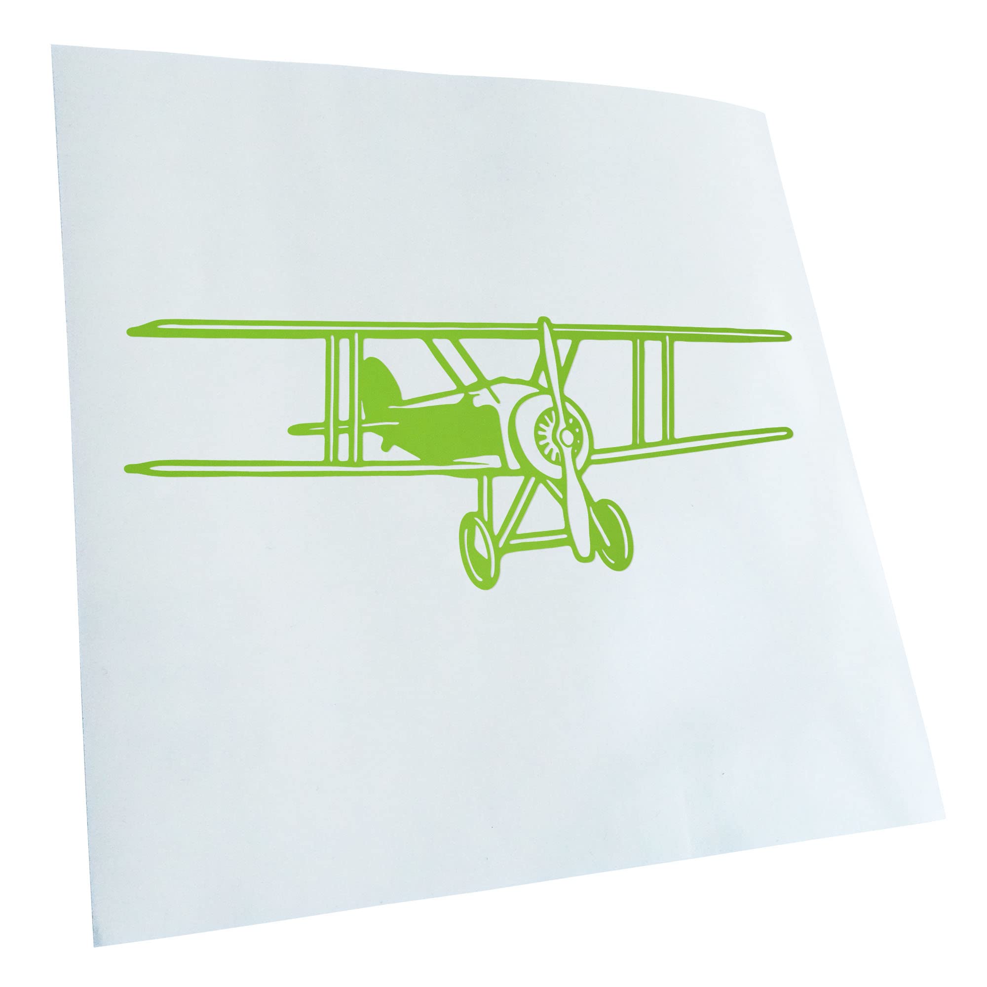 Kiwistar - Car Sticker - Green - 24 x 10 cm Double Decker Aeroplane Sticker for Car, Laptop, Bicycle, Truck, Motorcycle Multicoloured JDM Decal Racing