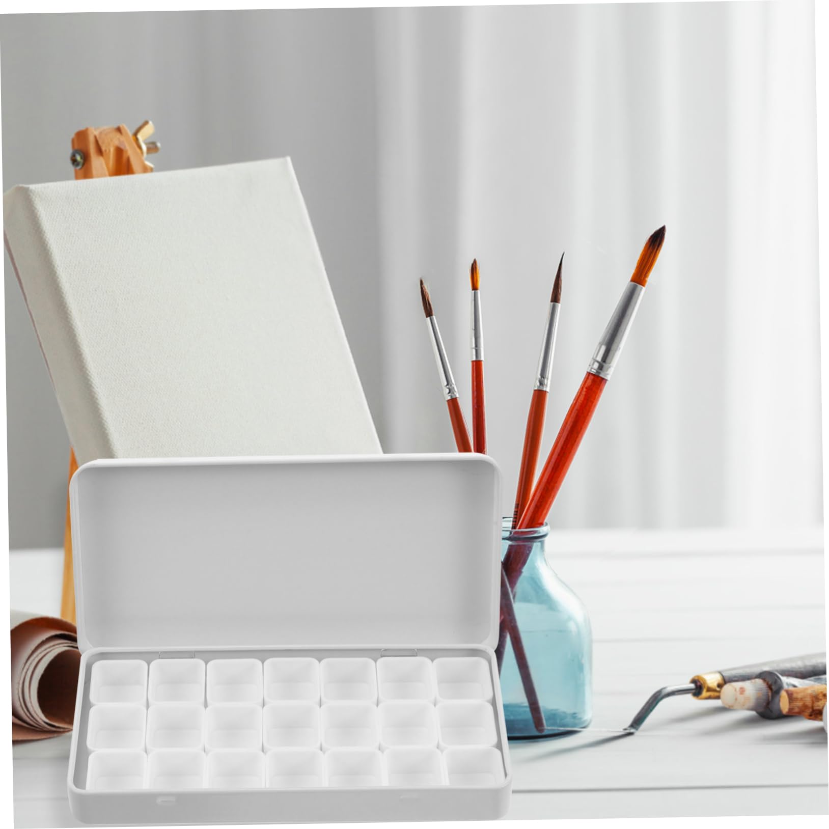 Operitacx 5sätze Wasserfarben Pigmentbox Mittelgroßer Metallkasten Für Aquarellfarben Mit Fächern Für Künstler Schüler Und Hobby-Maler Hält Farben Frisch Und Einsatzbereit