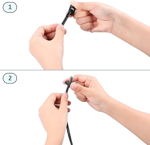 Miniatura 4 de Juego de 4 correas elásticas para gafas, correas de natación de extremo cónico para gafas de natación