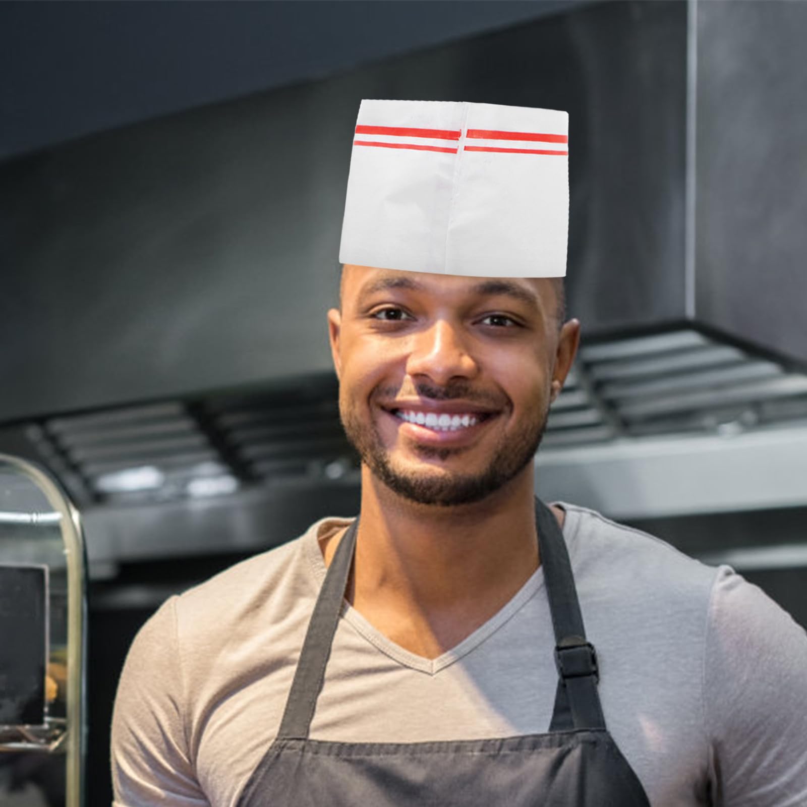 Alasum 80 Stück Einweg Kochmützen aus Papier für Restaurants und Küchen Bequeme Unisex Küchenmütze zum Haare Zurückhalten und Hygienischem Arbeiten