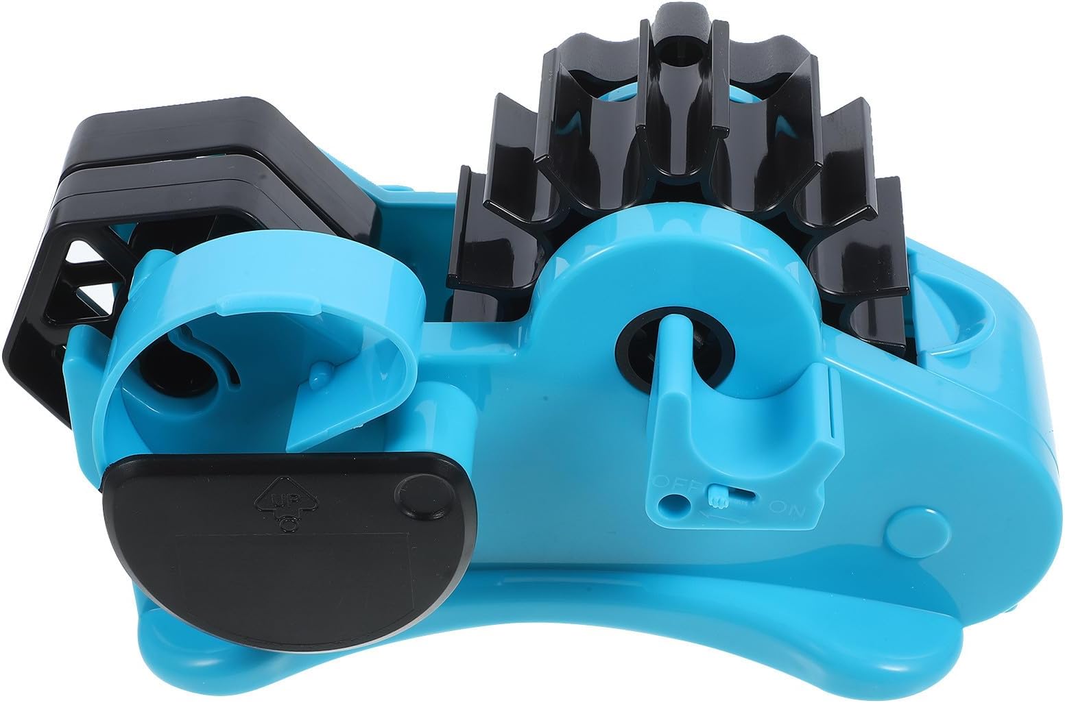 Multi-use Large Tape Dispenser Cutter with Holder Blue Tabletop Tape Storage Stand for Packing and Sealing Office and Shipping Organizer