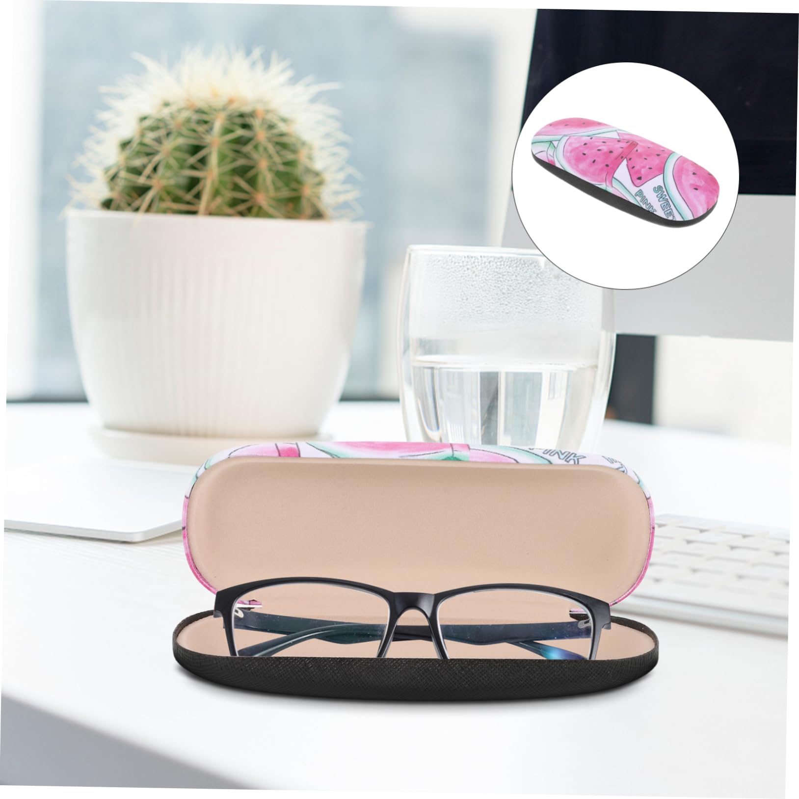 VANZACK Custodia Occhiali Leggera con Design Fetta Anguria Scatola Portatilper Sole e Occhiali Perfetta per Facile per Viaggi