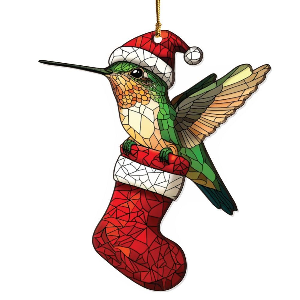 Hummingbird Ornaments for Christmas Tree, Hummingbird Christmas Ornaments - Hummingbird Decor - Gifts for Hummingbird Lovers, Hummingbird Gifts for