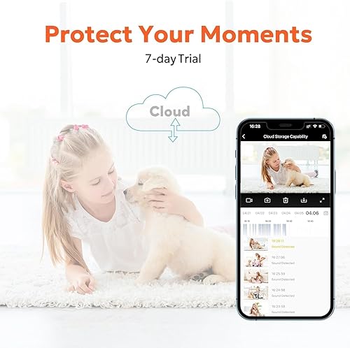 Miniatura 9 de owltron Cámara de seguridad para interiores 2K, cámara 360 para seguridad en el hogar con detección de movimiento, cámara de monitor de bebé con