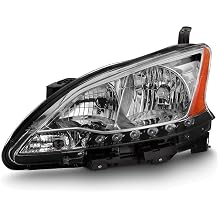 Headlight Front Left Chrome Housing for Nissan Sentra 2013-2015