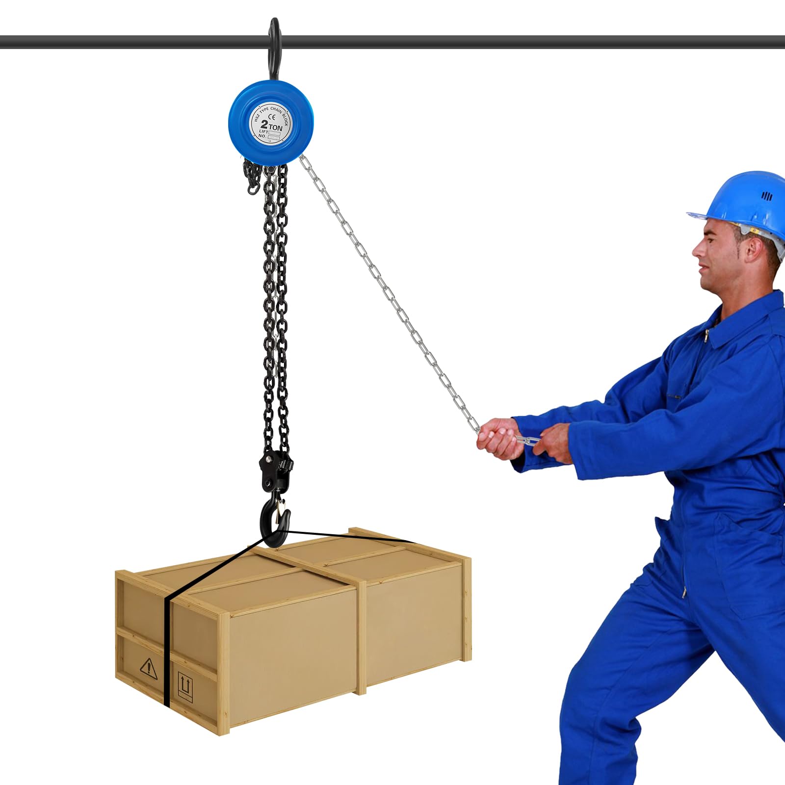 Palan à Chaîne 2000kg 2t 3m Poulie à Chaîne Câble Bowden Grue Atelier Forestier | EBay