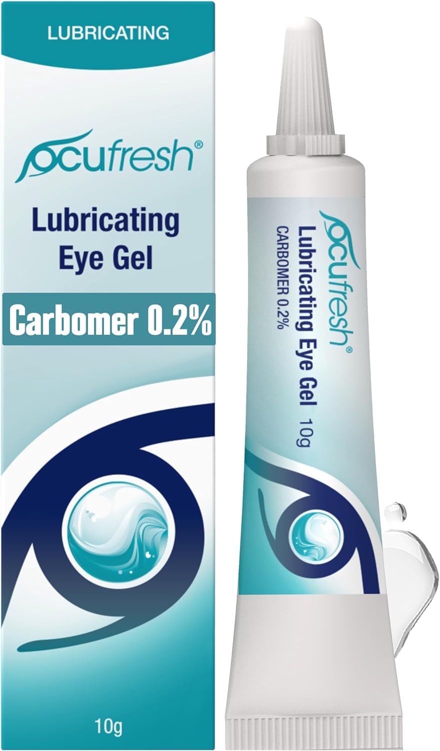 OCUFRESH CARBOMER 0,2% Gel Lubrifiant pour les Yeux | Gouttes de Gel Oculaire pour les Yeux Fatigués et Secs | Soulagement Nocturne
