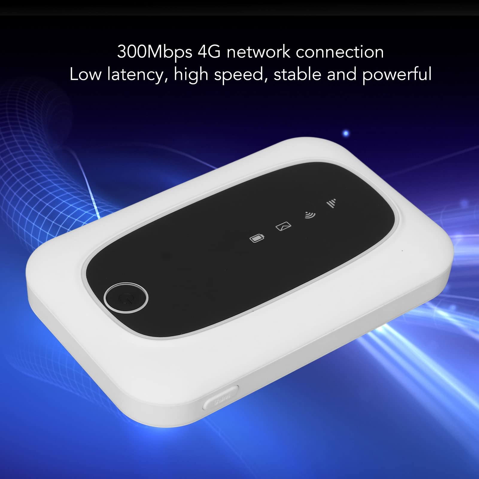 Router Bezprzewodowy, Mobilny Hotspot 4G LTE Router WiFi 300 Mb/S do Tabletu, Laptopa, Telefonu Komórkowego, Bateria 2000 MAh, Biały