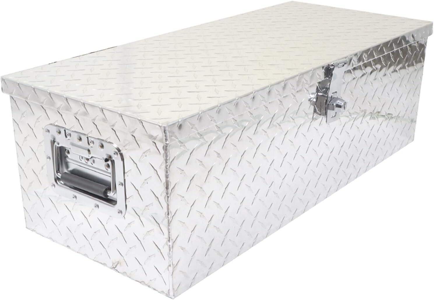 20 Inch Heavy Duty Aluminum Tool Box Replacement for Pick Up Truck RV Trailer with Side Handle and Lock Keys Silver