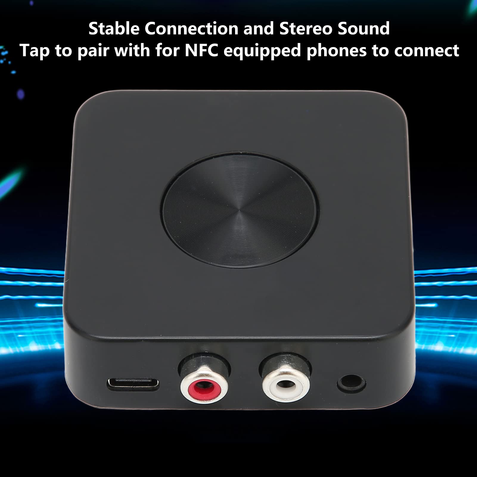 Adattatore Bluetooth 5.0 Elprico 2-in-1 (TX/RX), Trasmettitore E Ricevitore Con NFC, Batteria Integrata, Spegnimento E Avvio Automatico, Per Auto E Casa