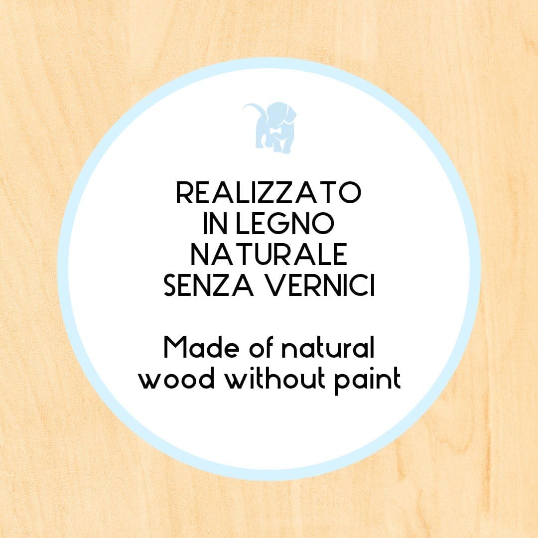 Mami Kids Chicchiè - Letto Montessori Bambini in Legno Naturale per Materasso 70x140 cm, Lettino Bambino con Doghe a 10 cm da Terra, Cameretta Bambina e Bambino - Made in Italy, 144x78x10H cm