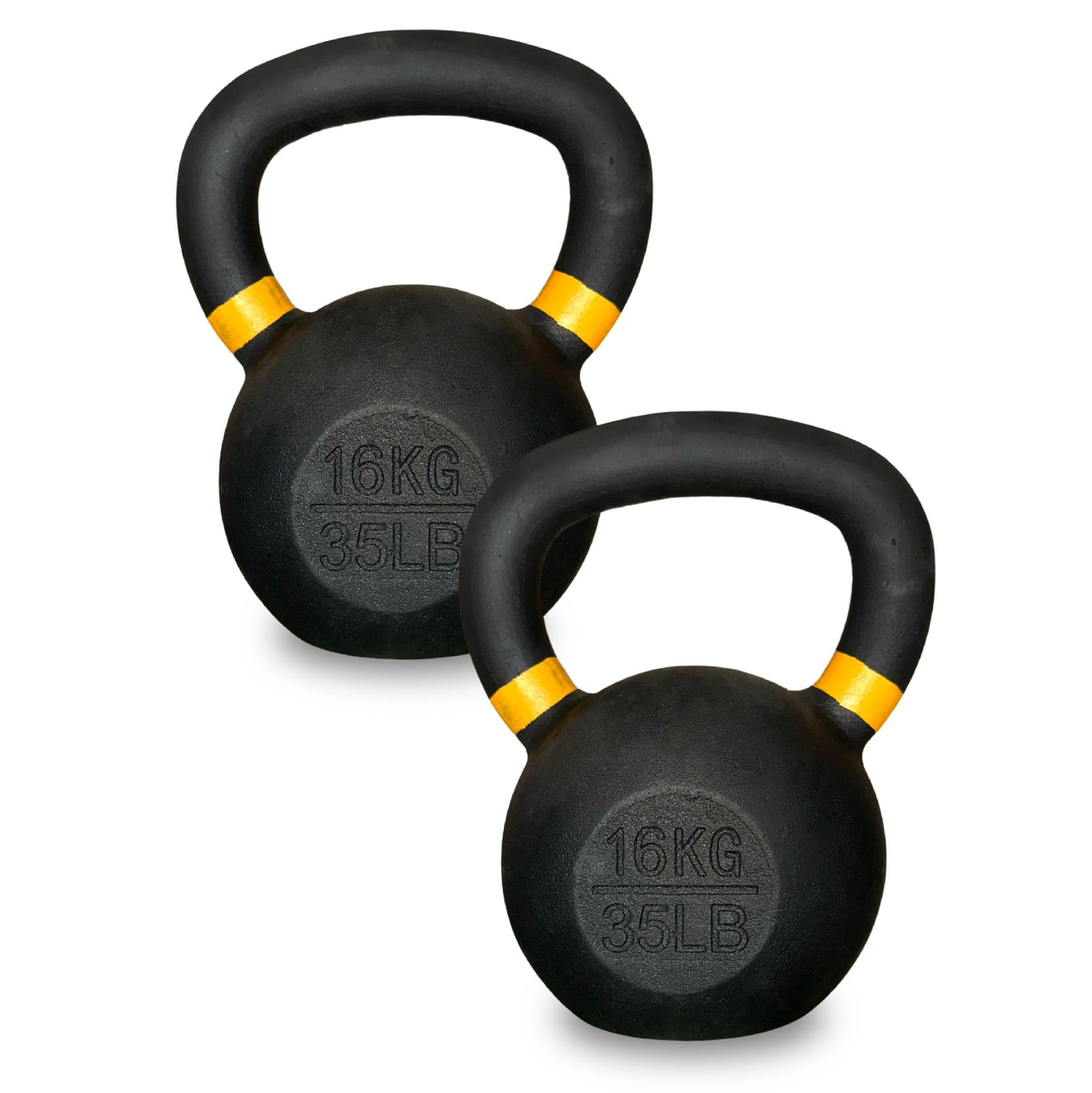Cast Iron Kettlebell Weight Set 4Kg–32Kg Strength Training Equipment for Home Gym, Fitness, Bodybuilding & Full-Body Workout (Pair, 16Kg)