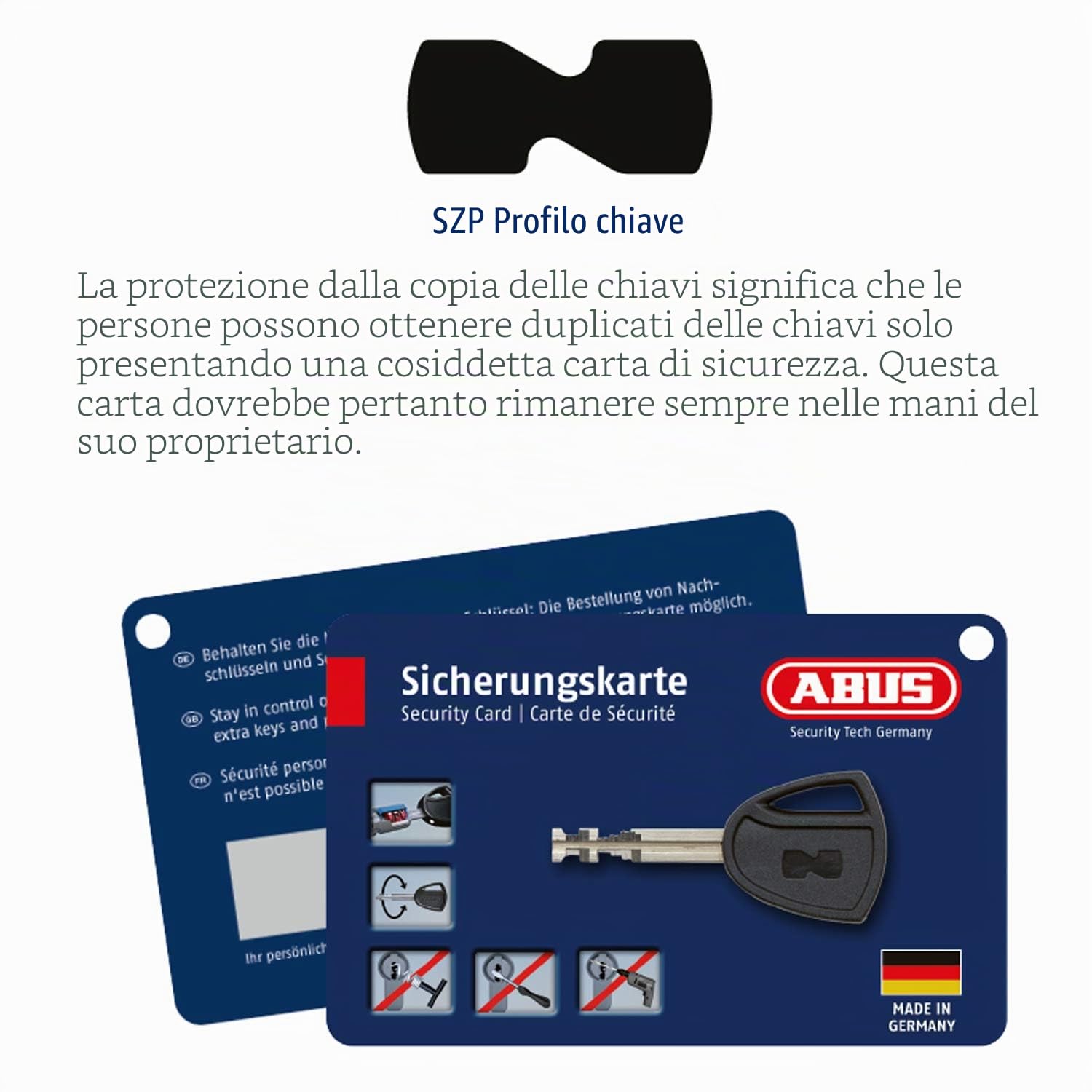 ABUS Lucchetto in Granito 37ST/55#SZP in Acciaio Inox - Per Uso Esterno - Con Scheda di Sicurezza e Cilindro a Disco Plus - Livello di Sicurezza 10 - Blu/Argento