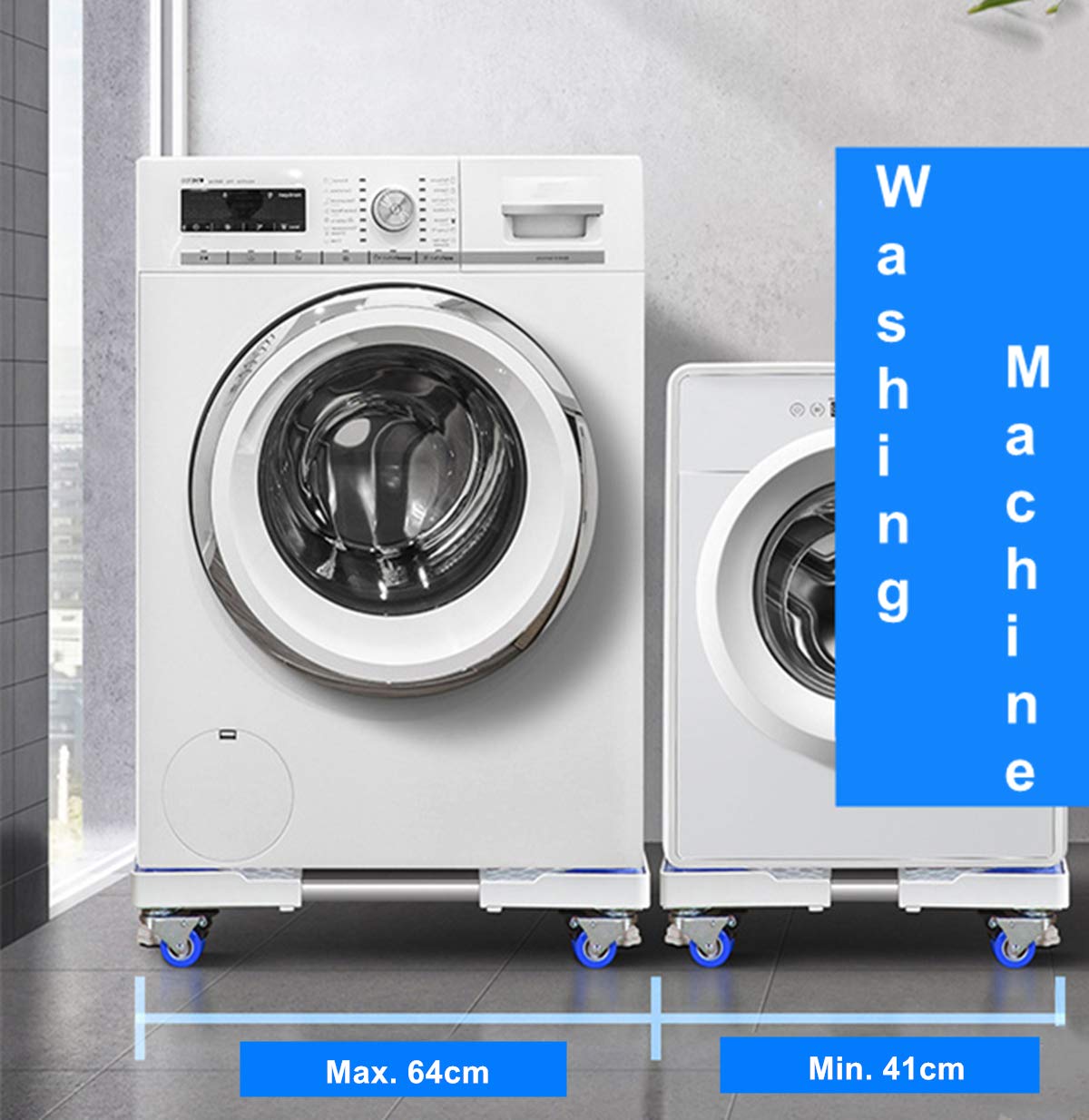 Base Regolabile Per Lavatrice E Frigorifero DEWEL | Supporto Fino A 300kg Con Altezza 8-11cm - Foto 6