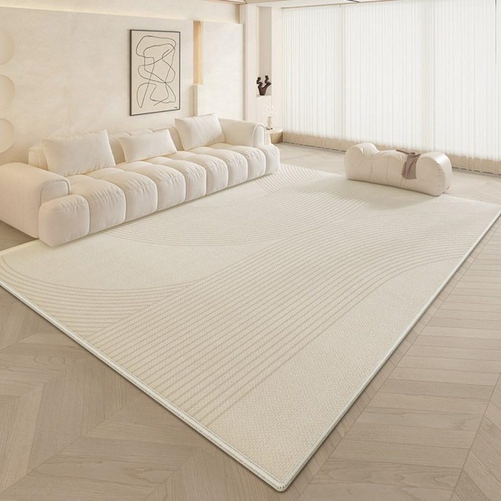 Tapis de salon de luxe à rayures 80x160 cm en peluche douce SY812