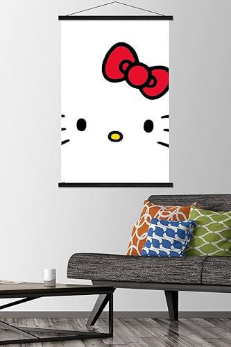 Vista 2 de Trends International Hello Kitty and Friends - Póster de pared de primer plano de Hello Kitty, 22.37 x 34.00 pulgadas, impresión premium y colgador