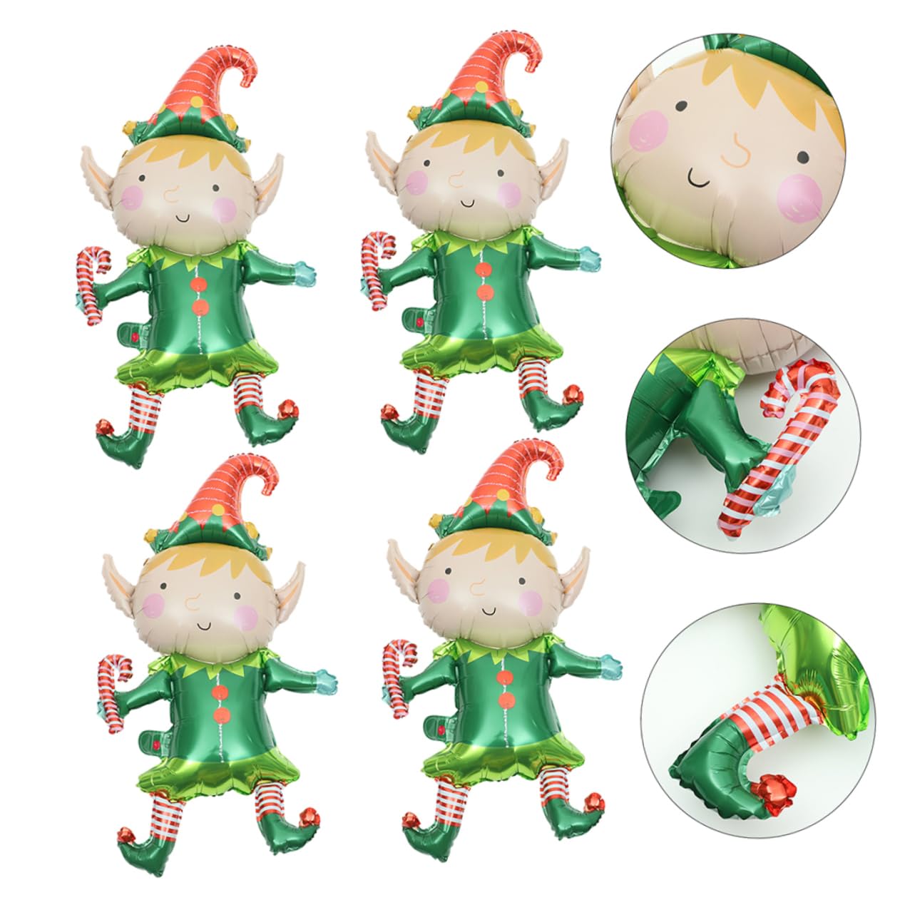 ULTECHNOVO 50pezzi Decorazioni Natalizie Palloncini Sagomati Palloncini in Lamina di Alluminio Articoli per Feste di Natale per Casa Giardino e Centro Commerciale Creano un Atmosfera Festosa