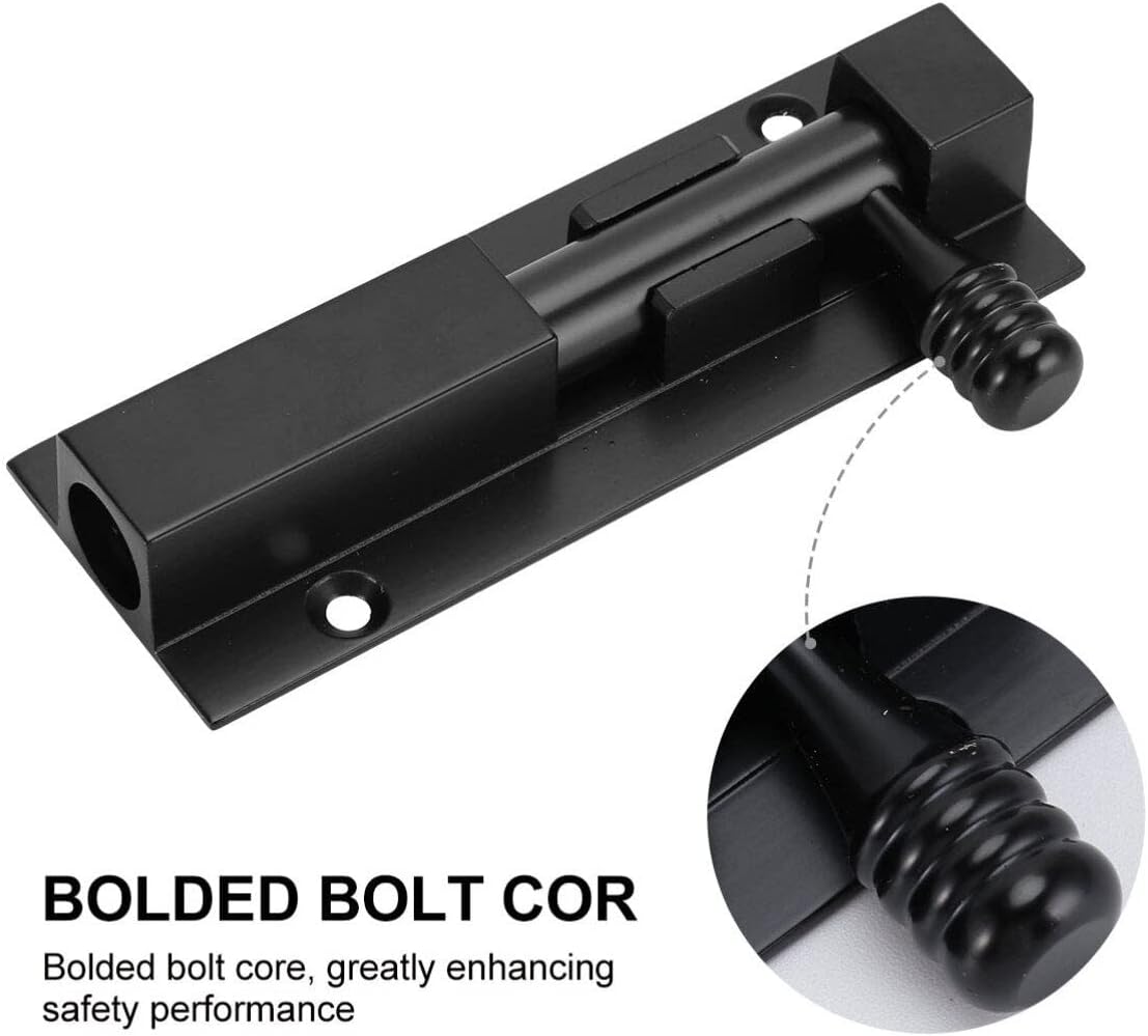 Plug Sliding Lock Bolt Door Latch Bolt Slide Lock Sliding Latch Barrel Bolt ()