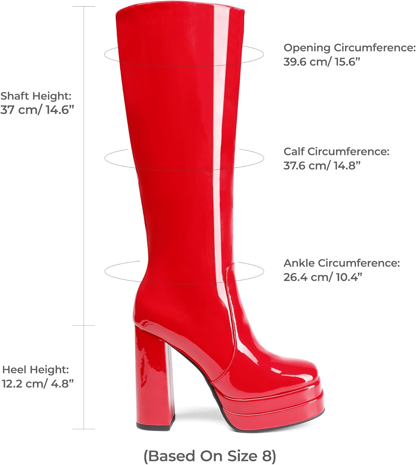 DREAM PAIRS Women's Platform Heeled Knee High Boots, Long Chunky Tall Gogo Boots for Fall - Image 3