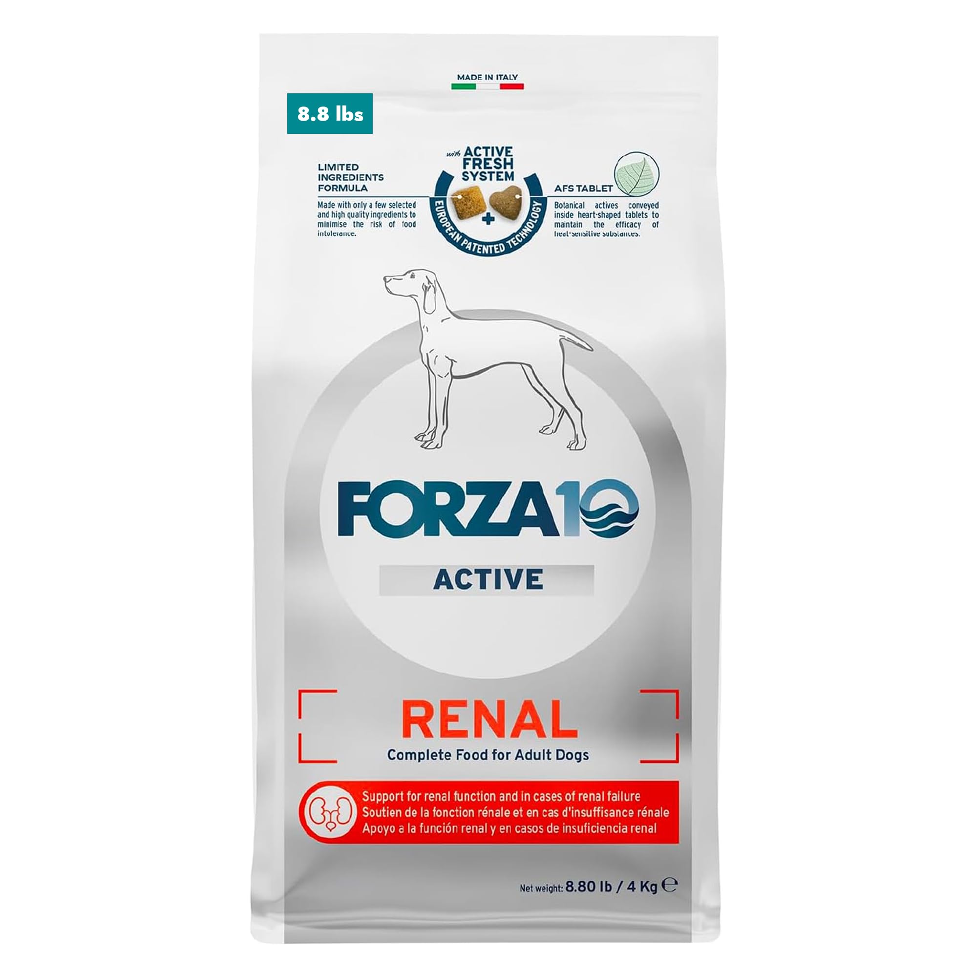 Forza10 Renal Dry Dog Food for Kidney Support with Omega-3