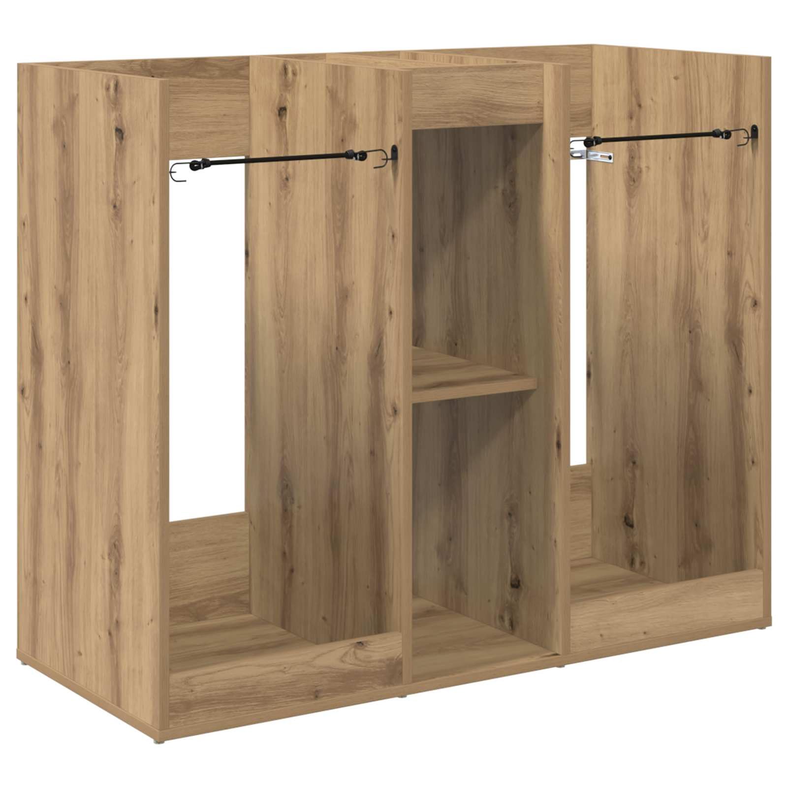 Gecheer Golf Schrank, Holz Golfschrank mit Regalen für Garage oder Haushalt, Artisan-Eiche 102 x 45 x 85,5 cm, freistehende Aufbewahrung für Golfzubehör und Utensilien