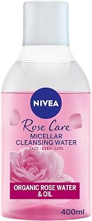 NIVEA MicellAIR Rose Micellar Water with Oil (400ml), Micellar Cleansing Water, Wat…