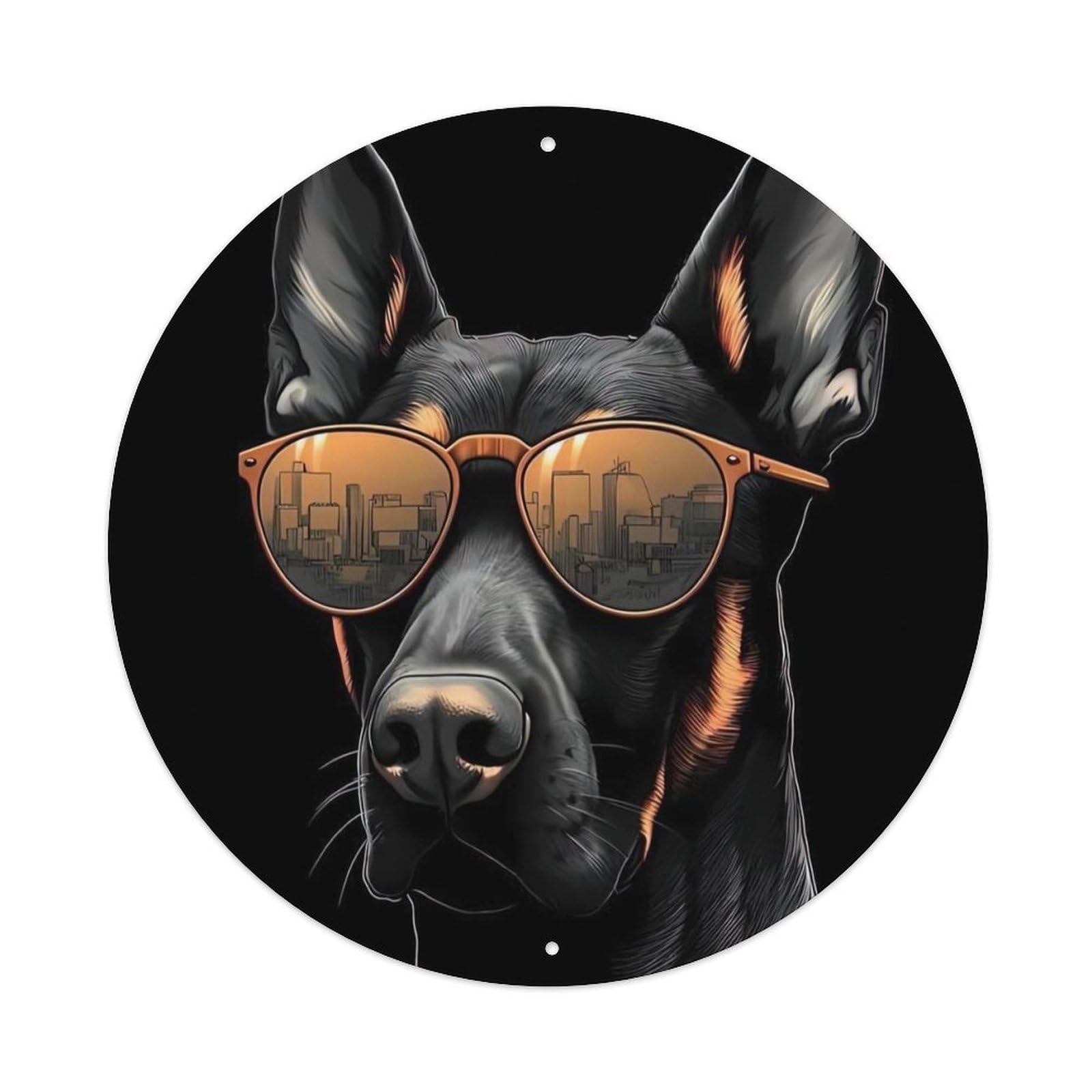 Animal Urban Dog Shadow Metal Tin Sign